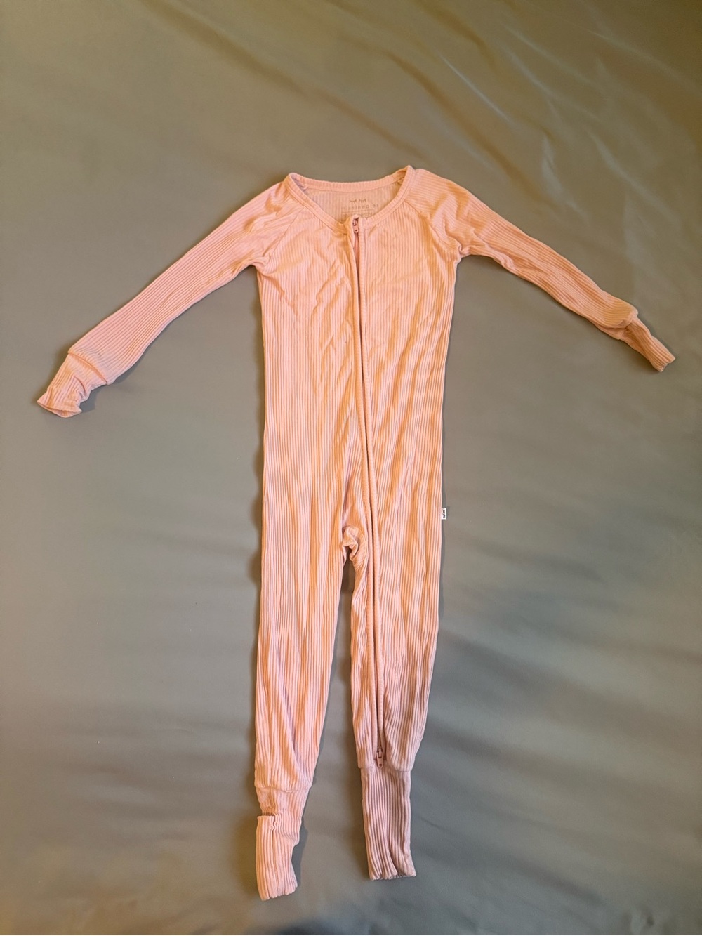 Little Sleepies Ribbed Pink One-Piece Zippy